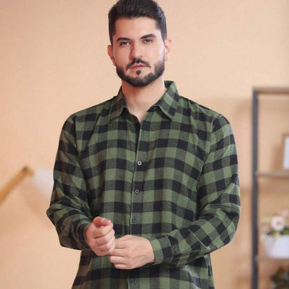 Camisa Hombre Clásica Lumber Algodón Premium