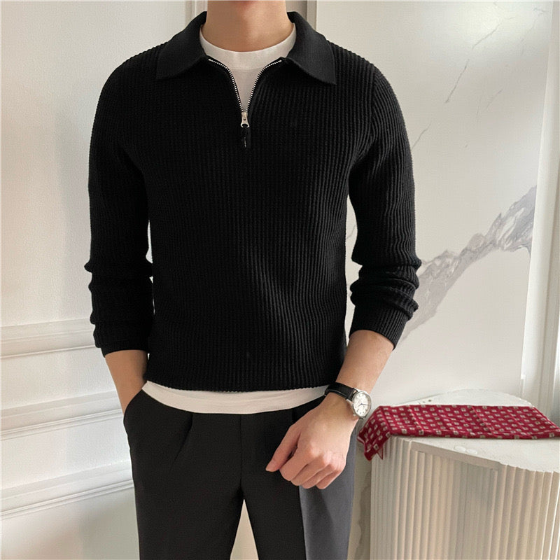 Suéter con Cierre – Moda Masculina Moderna