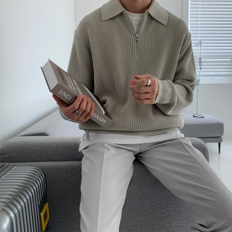 Suéter Elegante con Cierre – Ropa de Hombre Premium