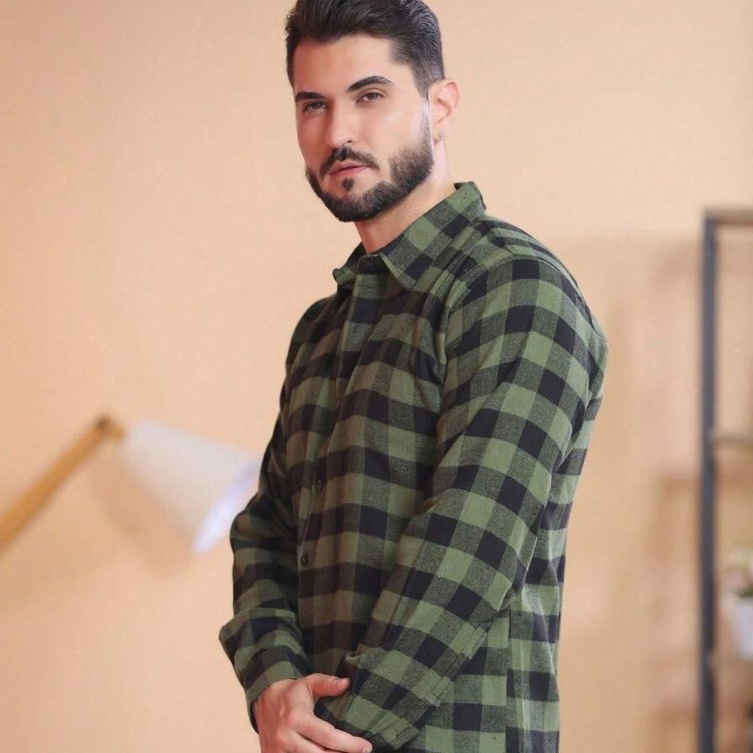 Camisa Hombre Clásica Lumber Algodón Premium