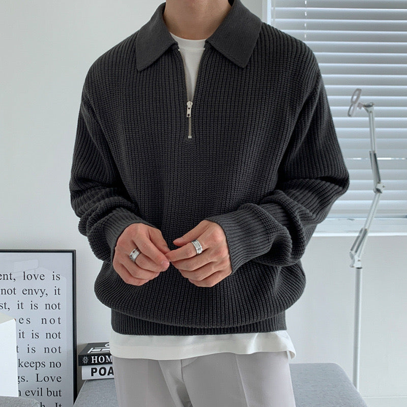 Suéter Elegante con Cierre – Ropa de Hombre Premium