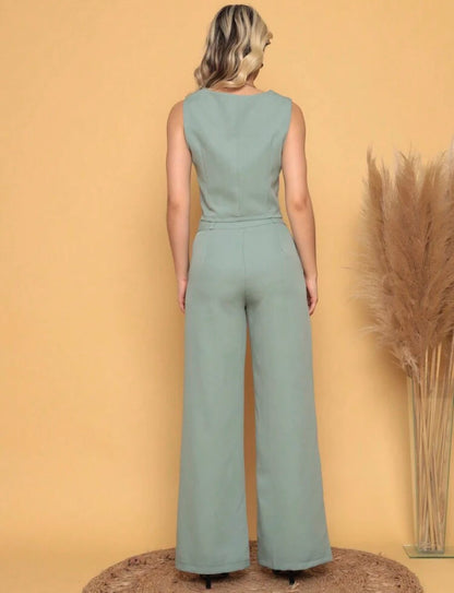 Conjunto de Chaleco y Pantalones a Medida para Mujer - Moda Elegante