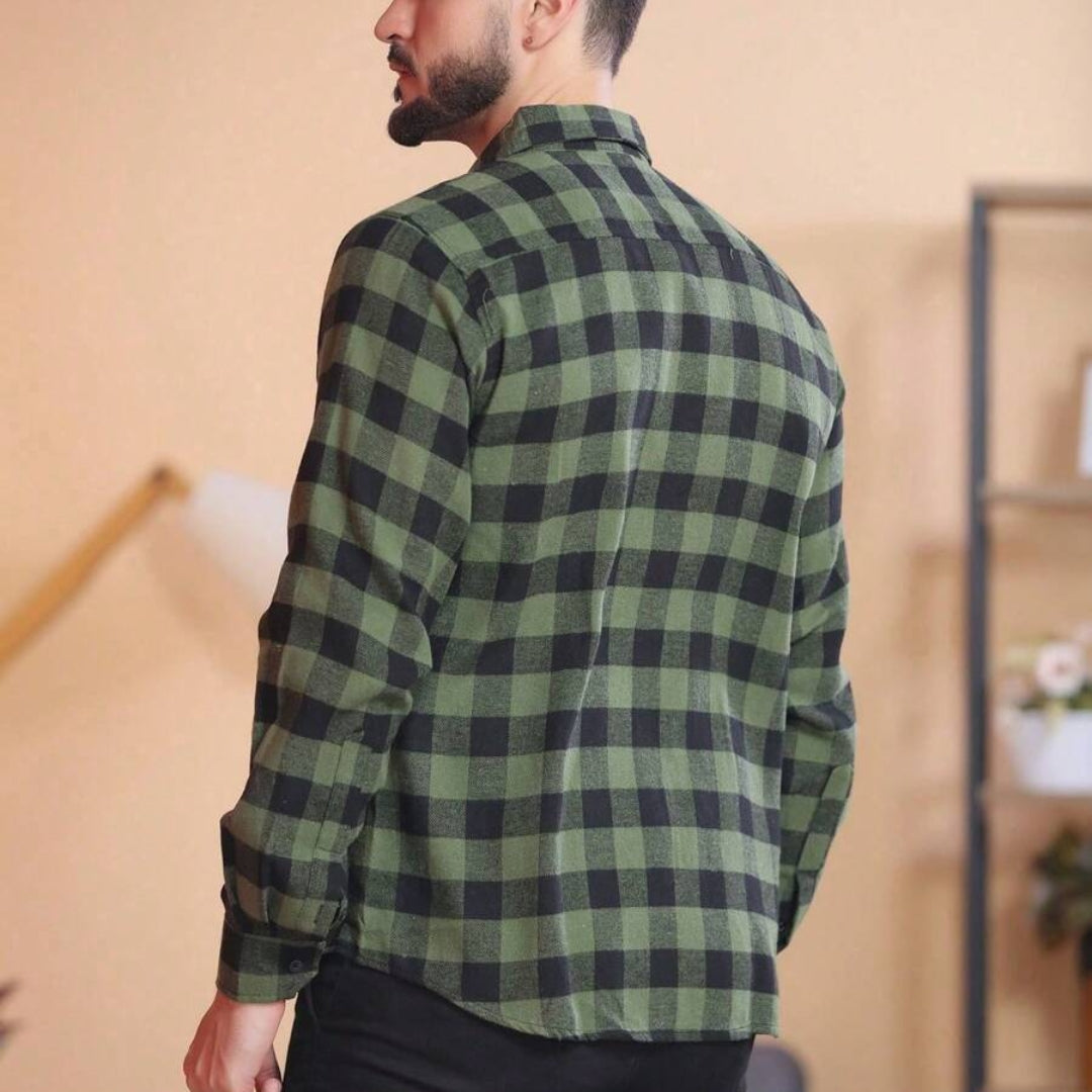 Camisa Hombre Clásica Lumber Algodón Premium