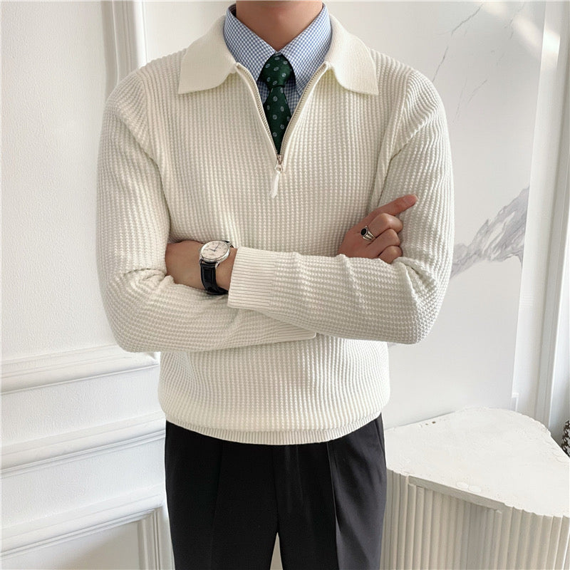 Suéter con Cierre – Moda Masculina Moderna