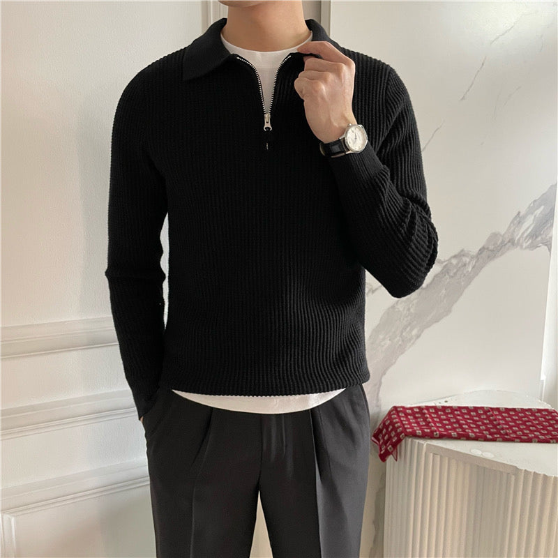 Suéter con Cierre – Moda Masculina Moderna