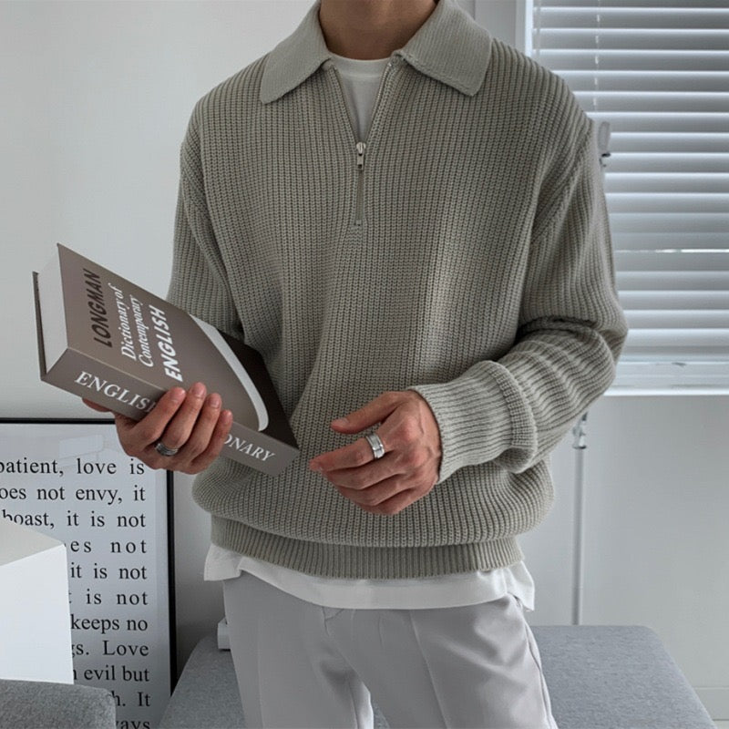 Suéter Elegante con Cierre – Ropa de Hombre Premium