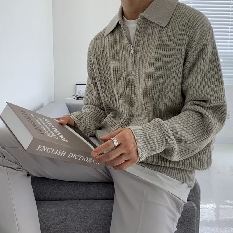 Suéter Elegante con Cierre – Ropa de Hombre Premium