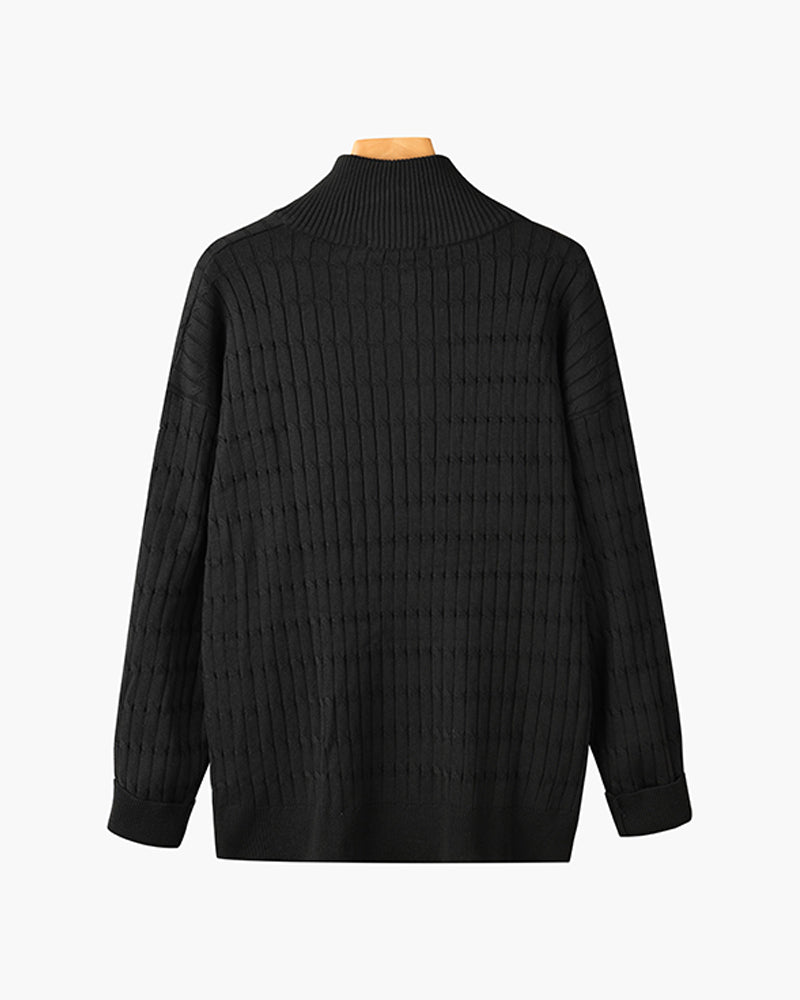 Suéter Elegante con Medio Cierre – Ropa de Hombre