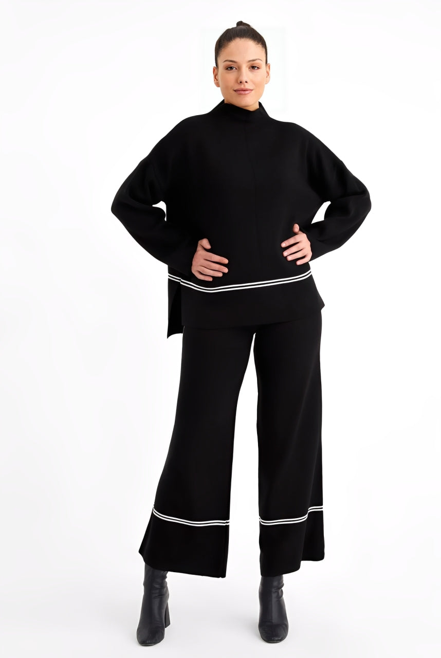 Conjunto de Suéter y Pantalones de Punto para Invierno Mujer